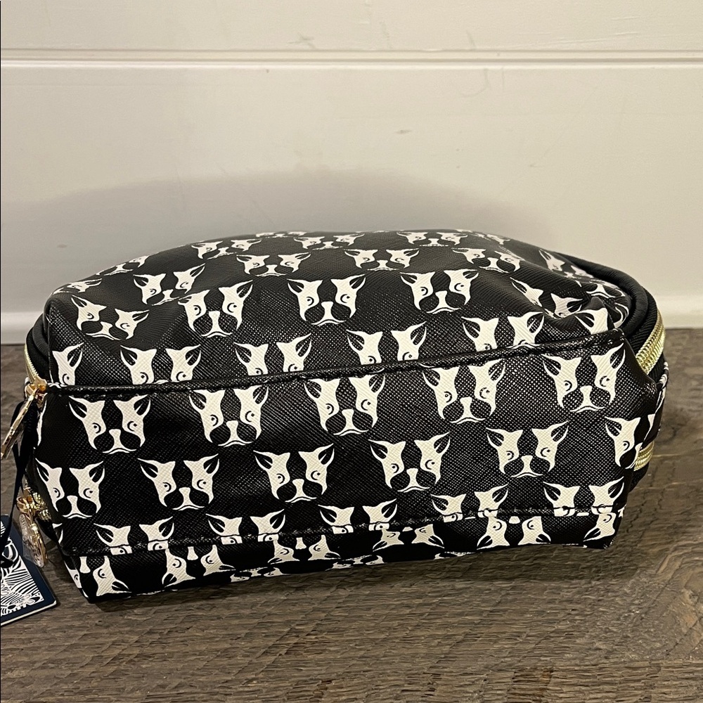 NWT - Dabney Lee - French Bulldogs Double Zippering Clutch Makeup Organizing - Picture 8 of 10
